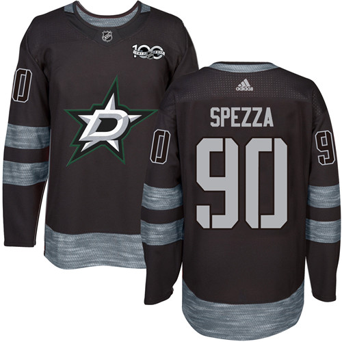 Herren Dallas Stars Eishockey Trikot Jason Spezza #90 Authentic Schwarz 917-2017 100th Anniversary